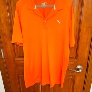 Puma Men's Bright Orange Polo